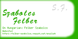 szabolcs felber business card